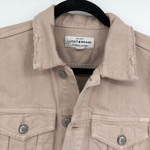 Lucky Brand Beige Jean Jacket | Versatile for Any Season - Picture 6 of 6